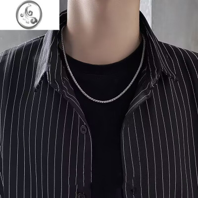 JiMiMLD钛钢项链男士潮ins嘻哈风轻奢小众毛衣链设计感高级颈链配