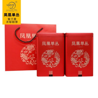 2021新茶上市闽中秀茗香缘蜜兰香单丛茶明前一级潮州单枞茶蜜薯香浓香高山乌岽单从马口铁礼盒500g（250g/罐*2）