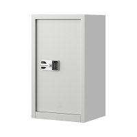 帅畅指纹电子保密柜钢制密码文件柜档案柜矮柜资料柜办公柜 单门白色:国保锁