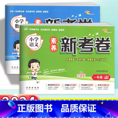 2本[语文+数学]人教版 一年级下 [正版]2024新版小学素养新考卷一1年级下册语文数学人教版考试卷子1年级下册语文数