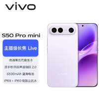 vivo S50 Pro mini 12GB+256GB 灵感紫 主摄级长焦Live 第五代骁龙8芯 6500mAh电池 90W充电 防尘防水手机
