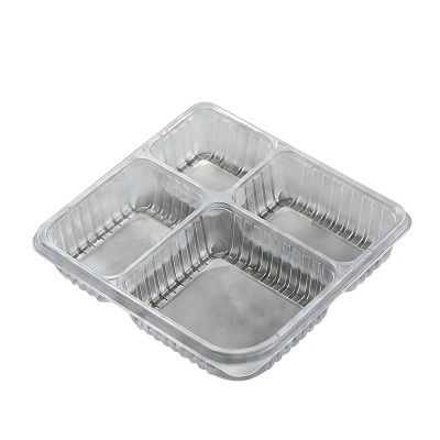 珂美芙 一次性透明餐盒 四格200个/箱