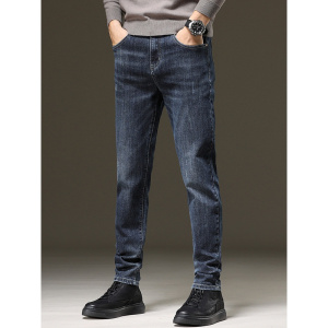 秋季牛仔裤男小脚裤弹力舒适耐磨百搭修身时尚潮牌青年男士铅笔裤
