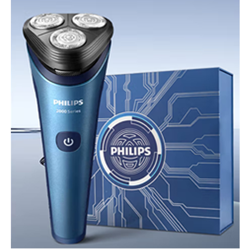 飞利浦(PHILIPS)剃须刀电动刮胡刀 进口三刀头全身水洗胡须刀闪剃2系男士礼物S2508/06礼盒装