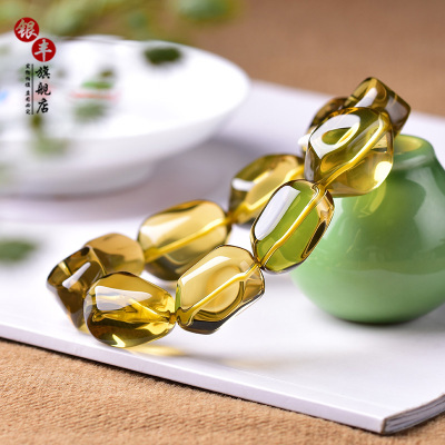 黄水晶圆珠手链价格 黄水晶圆珠手链最新报价 黄水晶圆珠手链多少钱 苏宁易购