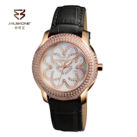 妙时空(MIUSKONE) 石英表圆形镶钻表壳 石英机芯 典雅系列女士腕表MS22(遇国庆/春节将于假后首日发货)