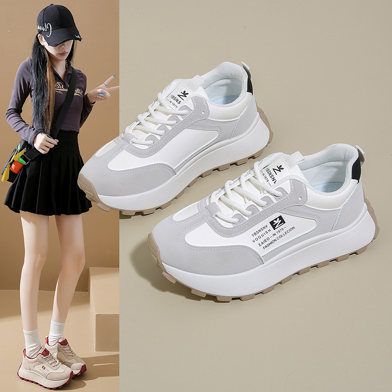 ins韩版新款老爹鞋女秋季跑步休闲鞋厚底增高鞋