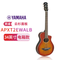 雅马哈(YAMAHA)APXT2EWALB薄箱体缺角电箱儿童旅行民谣吉他半透明油漆涂装34寸淡琥珀色