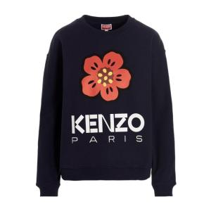 高田贤三(Kenzo)女运动卫衣圆领印花长袖百搭休闲套头棉质潮牌宽