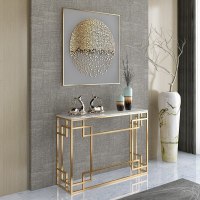 北欧轻奢大理石玄关桌玄关台条案现代简约玄关柜条几进端景台
