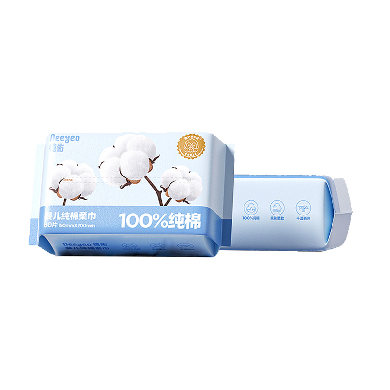 德佑棉柔巾80片*4包干湿两用婴儿2001DYCT234(包装随机)