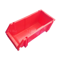 翌嘉YJ4121094 组合式零件盒收纳盒斜口工具盒 红色 200*450*180