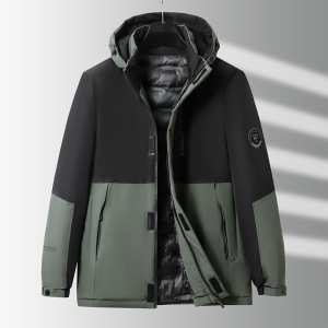 冬季新款棉服男款中老年爸爸装加厚保暖连帽棉袄男士外套