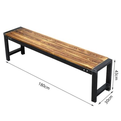 苏宁 金菲罗格 办公家具 户外休闲实木松木长椅颜色备注 1.8米椅子