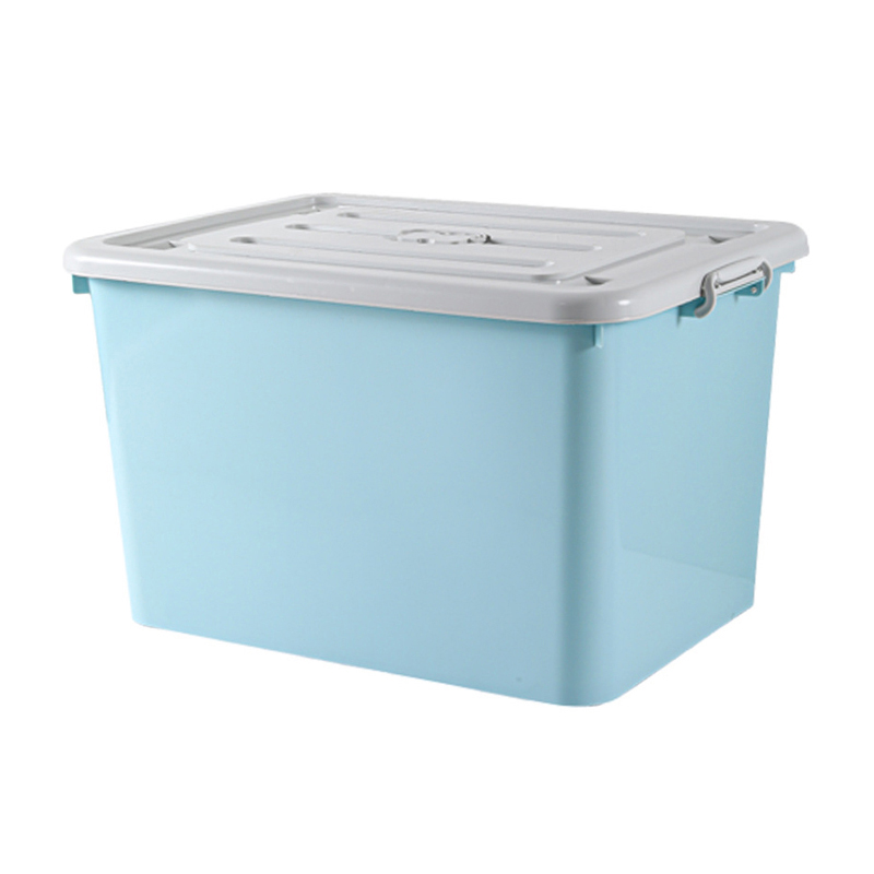 植巾 CCX110 100L 68.5*53*41.5cm 有盖 塑料储物箱/收纳箱(计价单位:个)蓝色