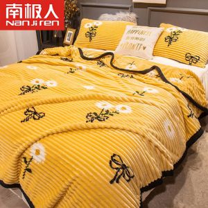 双面珊瑚绒冬加厚四季毛毯法兰绒盖毯子水晶绒床单小午睡毯春夏秋冬季