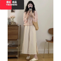 YIBUSHENG装一整套漂亮套装裙大码女装新中式国风连衣裙禅意茶服汉服裙子