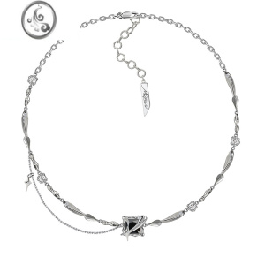 JiMiMASW原创设计星星相吸高级感星芒项链简约气质小众男女卫衣链