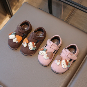 女童小皮鞋春季新款儿童时尚豆豆鞋女孩宝宝软底公主勃肯单鞋