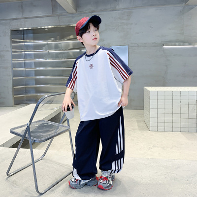 男童夏装短袖套装2026新款夏季薄款男孩运动大儿童夏款酷帅潮