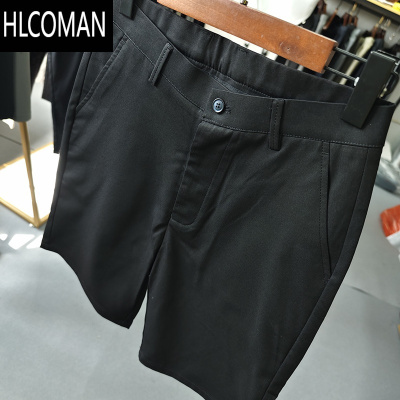 HLCOMAN男装休闲裤男短裤 夏季裤子 商务通勤五分裤 纯色直筒薄款 百搭