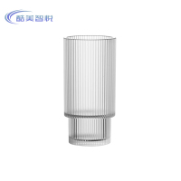 酷美智悦 条纹玻璃杯 KM-XS451 个