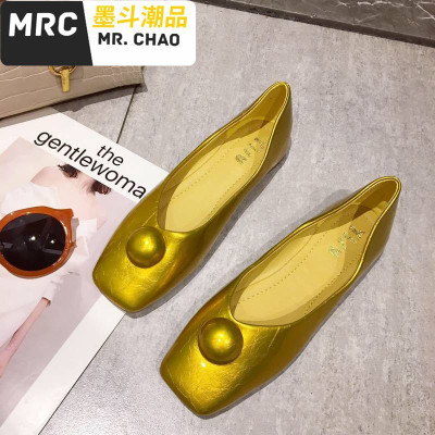 单鞋女平底2020春季新款晚晚鞋百搭网红浅口瓢鞋船鞋豆豆鞋乖乖鞋墨斗潮品休闲鞋