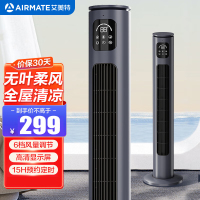 艾美特(AIRMATE)无叶风扇遥控塔扇6档加长大风口自然风电风扇摇头无叶扇节能轻音定时落地式风扇 FT-R18 遥控款