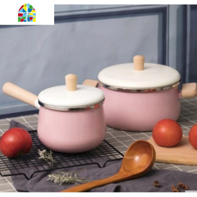 你和我的倾城时光林浅家厉致诚同款绿色奶锅 不粘炖锅 FENGHOU 粉色炖锅