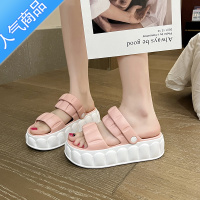 SUNTEK凉鞋女款2023新款夏季厚底高跟鞋子配裙子海边凉拖鞋两穿百搭气质