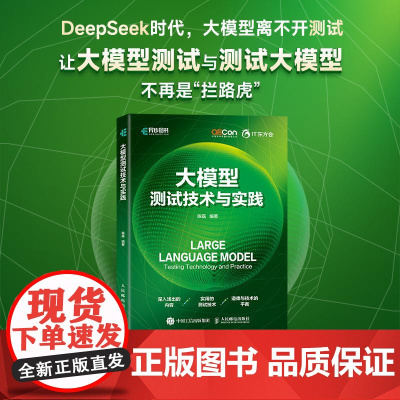 [出版社店]大模型测试技术与实践 软件测试测试技术大模型测试工具智能测试测试大模型RAG DeepSeek