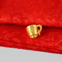 仿黄金饰品送女友一辈子沙金吊坠锁骨项链坠子炉内厚金饰品送女朋友老婆情人节七夕生日礼物