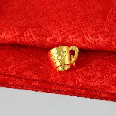 仿黄金饰品送女友一辈子沙金吊坠锁骨项链坠子炉内厚金饰品送女朋友老婆情人节七夕生日礼物