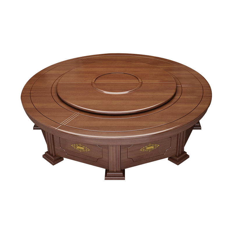 洛泰远 LTY3110301电动餐桌餐厅大圆桌转盘餐桌椅组合 1.8米圆桌10把餐椅