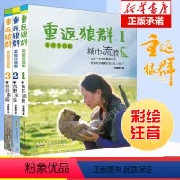 [正版]重返狼群彩绘注音版全套3册 书籍 二三部城市流浪荒野求生回归家园一二三年级小学生课外阅读 6-8-9岁儿童带