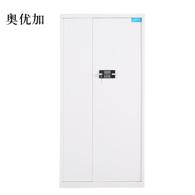 奥优加保险柜铁皮资料柜矮柜办公室储物柜通门白色密码锁900*420*1850