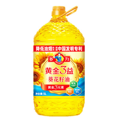 多力黄金三益葵花油5L 多力食用油 新老包装发货