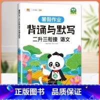 暑假作业 暑假背诵与默写 2升3衔接 小学二年级 [正版]二年级下册暑假作业暑期衔接二升三练字帖人教版语文同步练习册2升