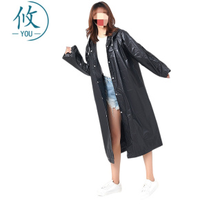 攸黑色雨衣加厚件