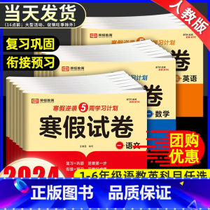 (单本)数学-人教版 小学四年级 [正版]2024新版 寒假试卷一二三四五六年级上册语文数学英语试卷测试卷全套人教版小学