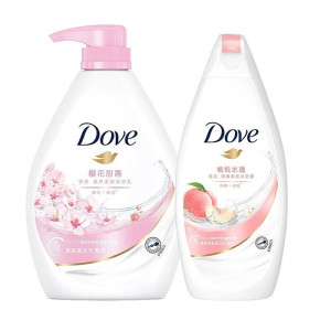 多芬沐浴乳 樱花甜香+弹润水嫩 (1000G+300G)