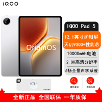 [全新]iQOO Pad 5 8GB+128GB 银翼 天玑9300+ 12.1英寸 2.8K 护眼屏 娱乐 工作轻办公 学习平板电脑