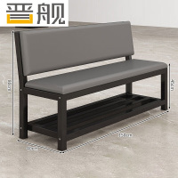 晋舰长条凳软包沙发换鞋凳等候靠背休息区长条椅子150*45*80cm双层