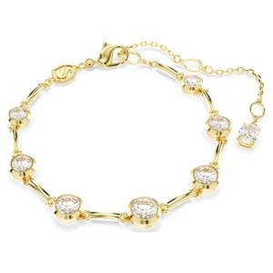 Swarovski施华洛世奇优雅简约手链七颗锆石可调节金色镀层女士手