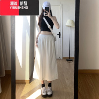 YIBUSHENG工装裙裤女季2024新款小个子a字半身裙高腰垂感休闲美式阔腿裤