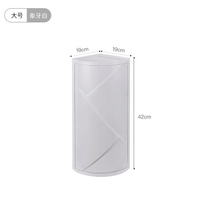 家柏饰(CORATED)卫生间置物架壁挂免钉免打孔吸壁式浴室洗手间洗漱台收纳三角墙角 [象牙白]大号
