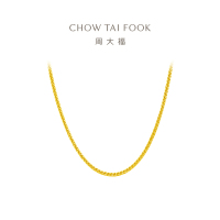 周大福 中性风肖邦链 黄金素链足金项链(工费:360计价) EOF1129七夕礼物