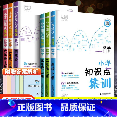 [单本]数学知识点集训 六年级上 [正版]2023秋 53小学数学知识点集训汇总总结 小儿郎5.3天天练一年级上册二年级