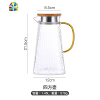 日式锤纹玻璃壶透明耐热防爆泡茶壶大容量白开水杯凉水壶防裂家用 FENGHOU 耐热防爆-波纹壶