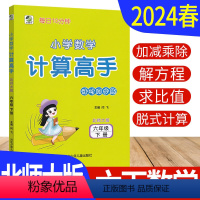 [正版]计算高手六年级下册数学北师大版BS 计算天天练习册小学计算能手六年级下册数学竖式计算题强化训练计算小达人6年级
